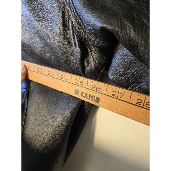 Niko Leather Designs Black Moto Biker Jacket Mens Size XL Zip In Liner EUC - Picture 12 of 14